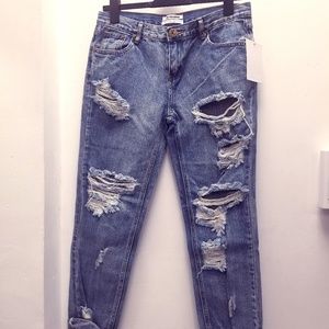 One Teaspoon Cobaine Baggies Ripped Denim